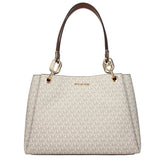 Beige Fabric Shoulder Bags